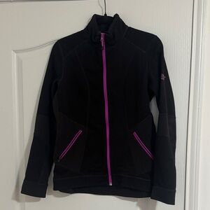 The North Face Women's Black Jacket with Purple Zipper